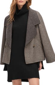 Favorite Daughter The Cameron Houndstooth Wool Blend Coat