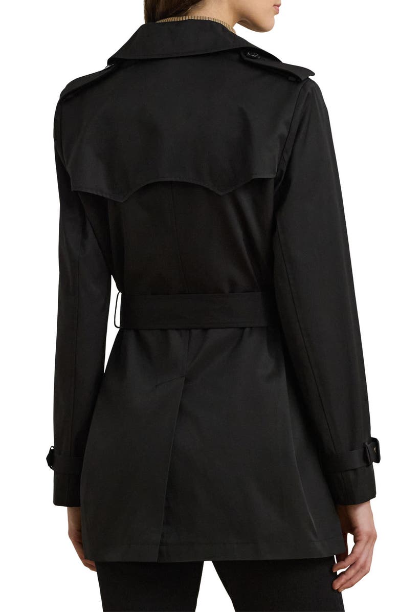 Lauren Ralph Lauren Ainsworth Double Breasted Trench Jacket, Alternate, color, Black