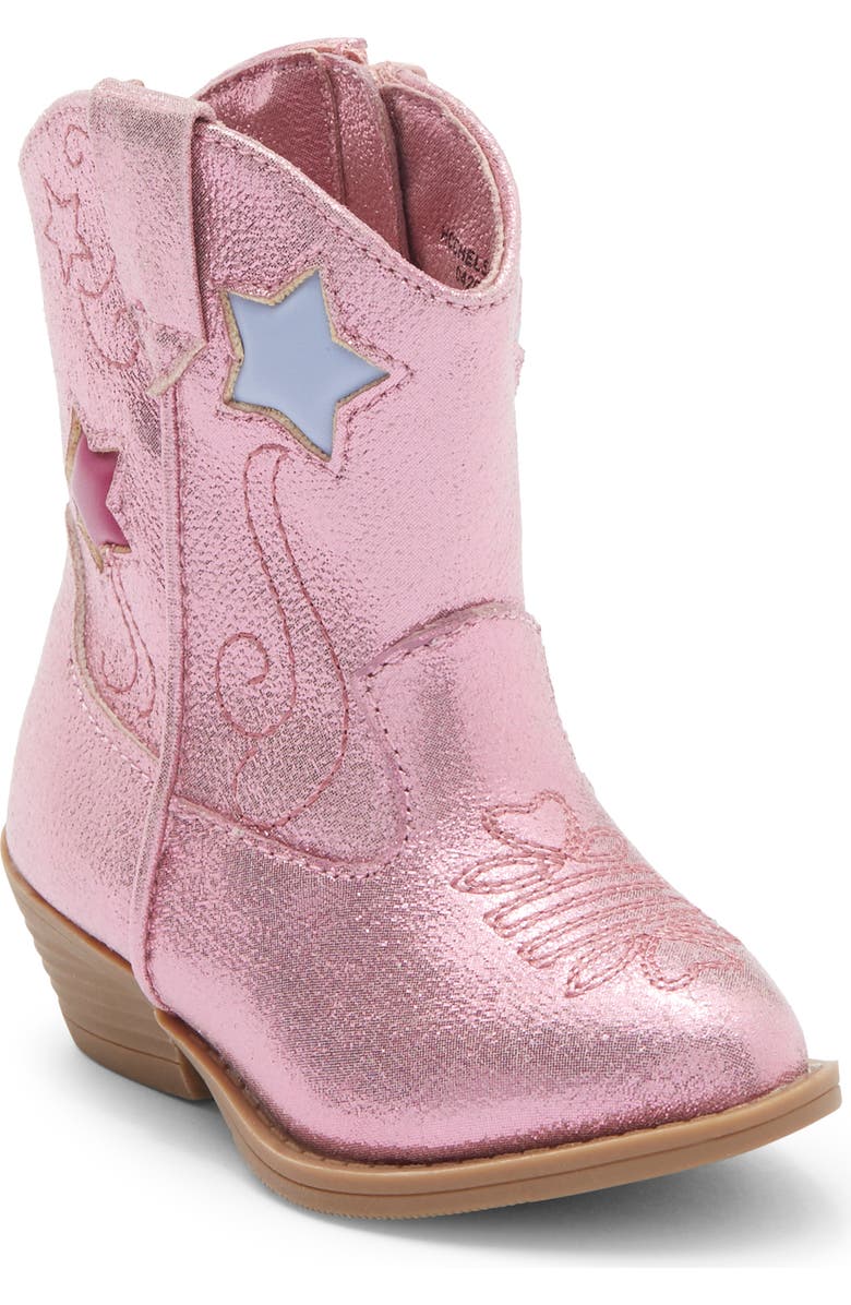 Harper Canyon Kids' Chelsee Star Western Boot, Main, color, Pink Metallic