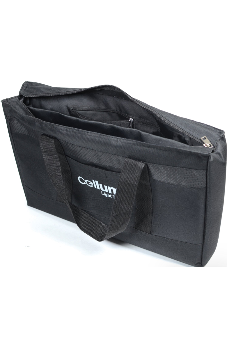 Celluma Premium Padded Tote Bag, Alternate, color, Black With White Logo