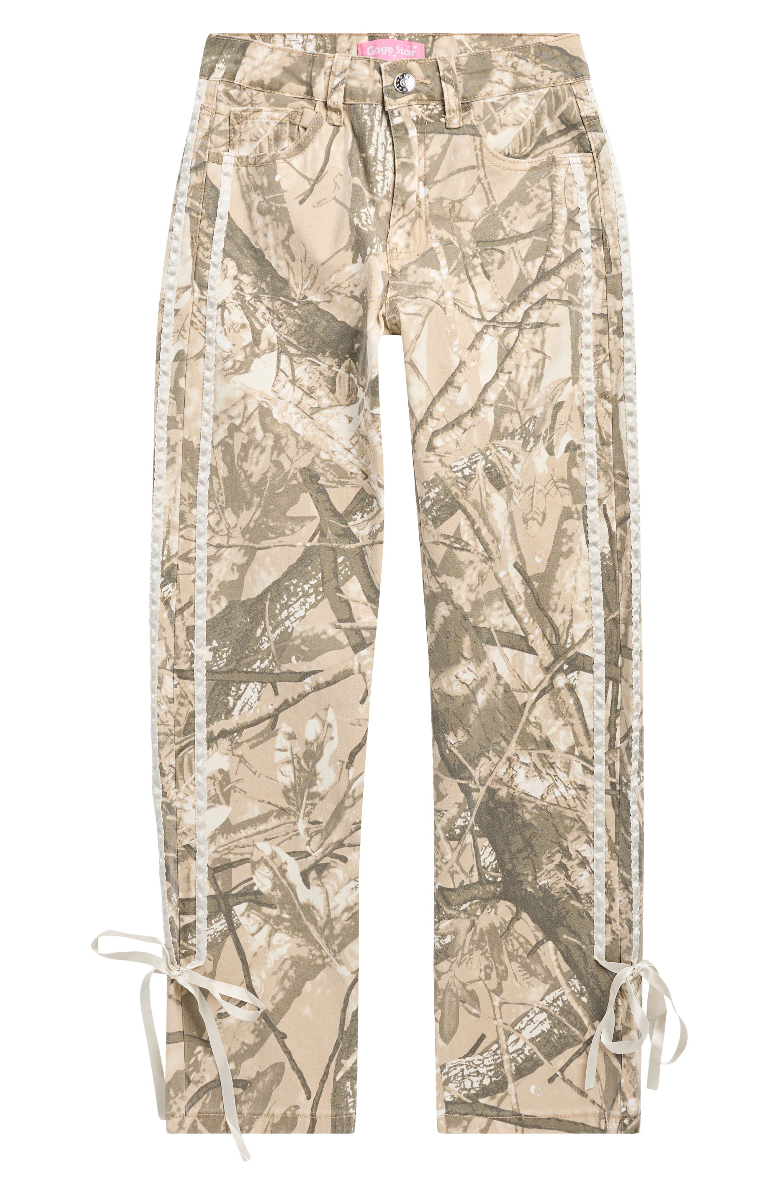 GOGO STAR Kids' Double Stripe Camo Wide Leg Pants