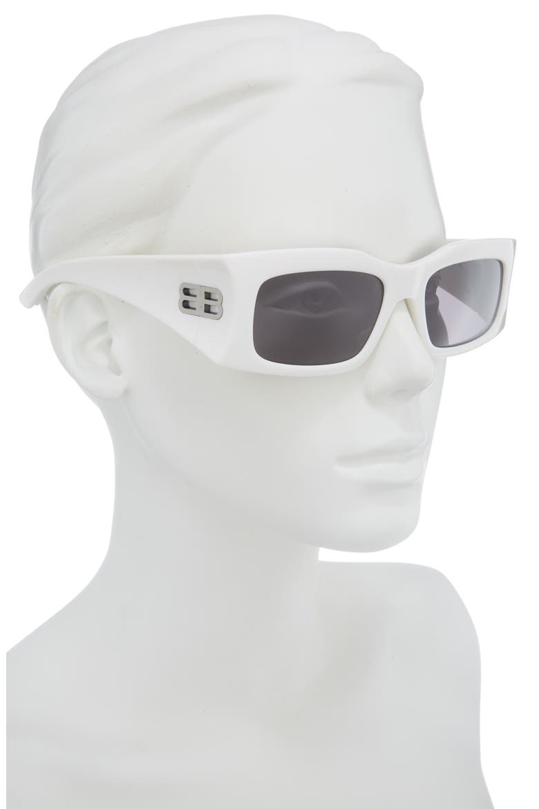 Rectangular Sunglasses, Alternate, color, IVORY IVORY GREY