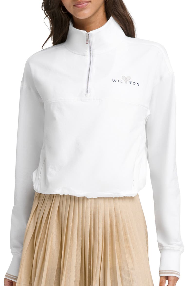 Davenport Quarter Zip Sweatshirt, Main, color, BRIGHT WHITE