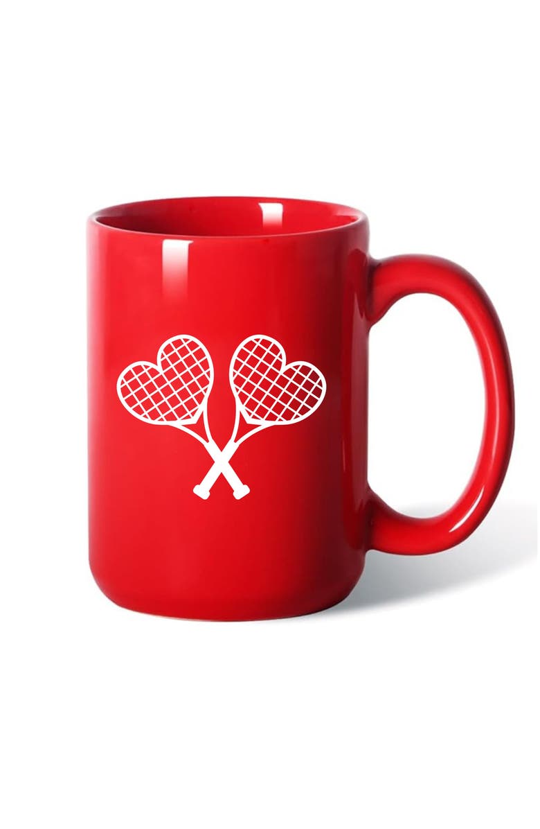 Love All Red Logo Mug, Alternate, color, Red