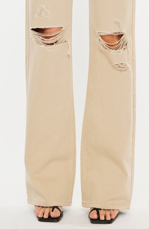 Kancan Montana Ultra High Rise 90's Flare Jeans In Brown
