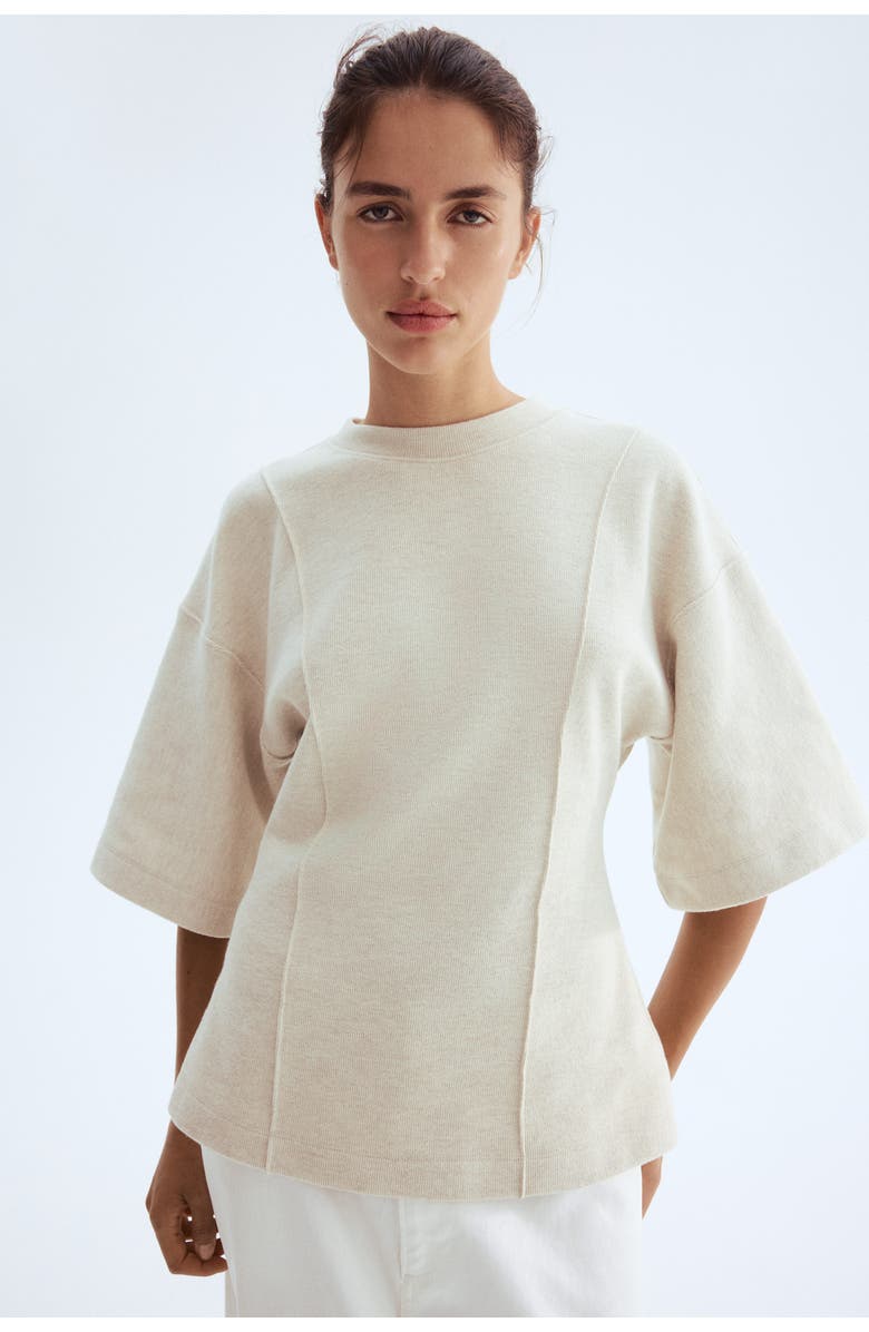 H&M Loose-fit Fine-knit Top, Alternate, color, Taupe