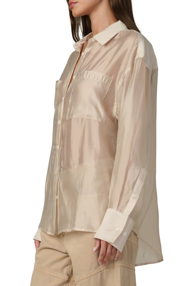 The Organza Boyfriend Shirt, Alternate, color, PROSECCO