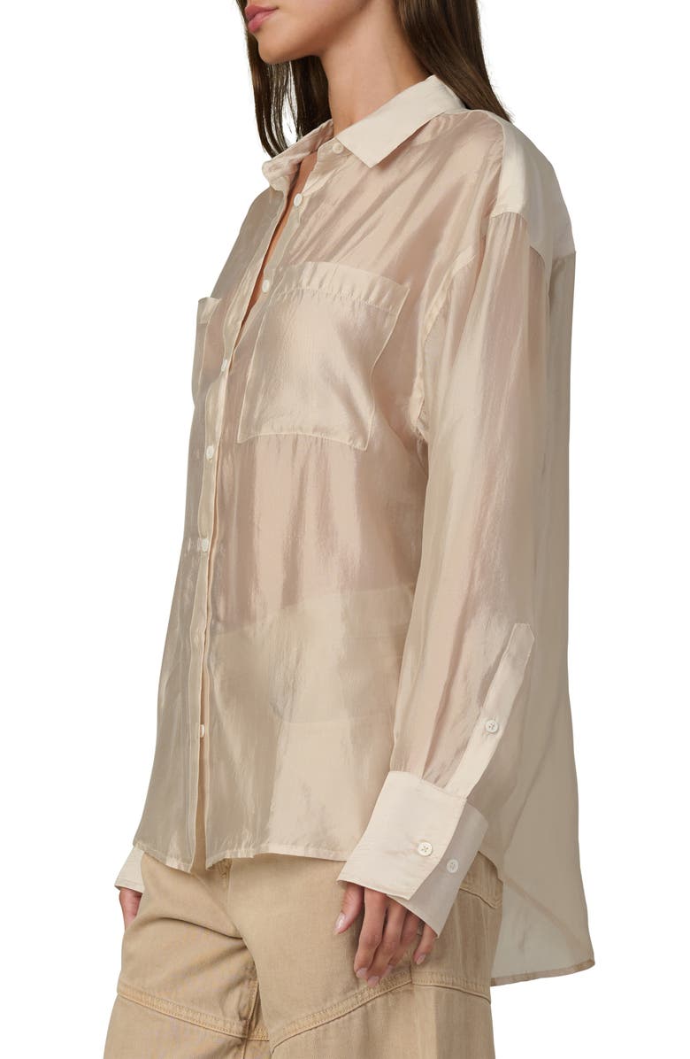 Joe's Jeans The Organza Boyfriend Shirt, Alternate, color, Prosecco