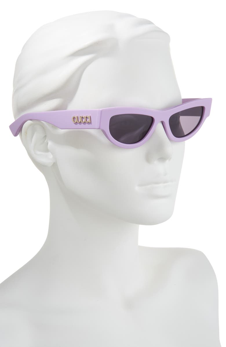 Gucci 53mm Cat Eye Sunglasses, Alternate, color, Violet