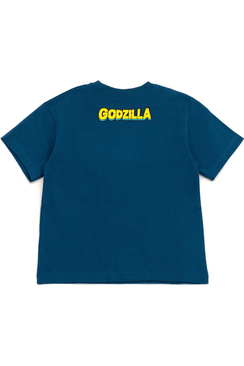 Birthday T-Shirt, Alternate, color, Dark Teal Godzilla