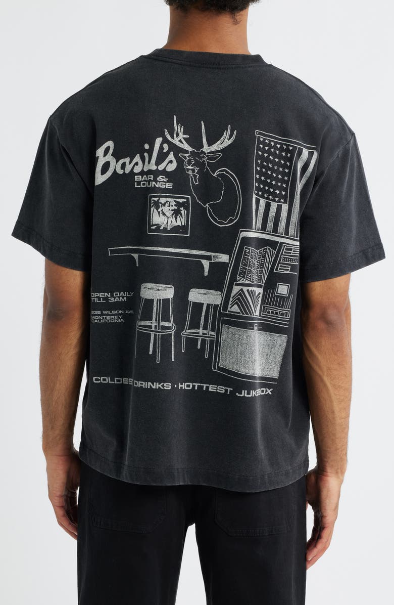 ID Supply Co Basil's Bar & Lounge Graphic T-Shirt, Alternate, color, Washed Black