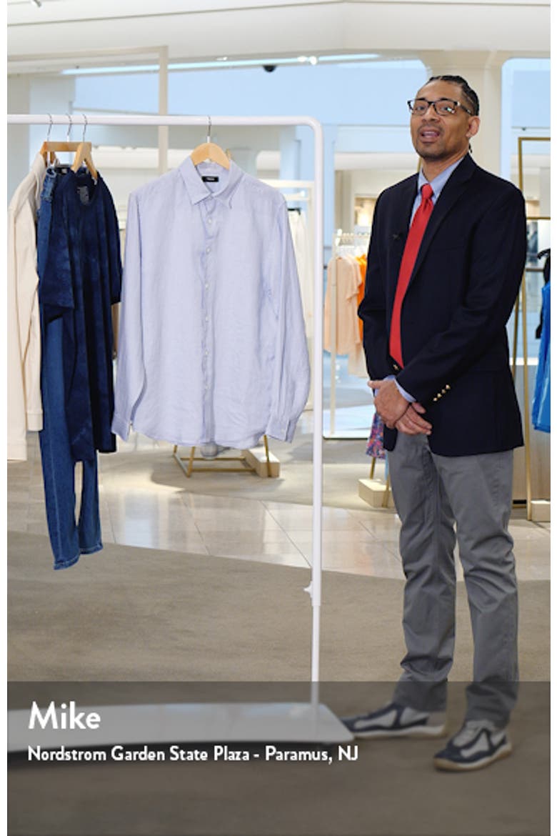 Irving Solid Linen Button-Up Shirt video