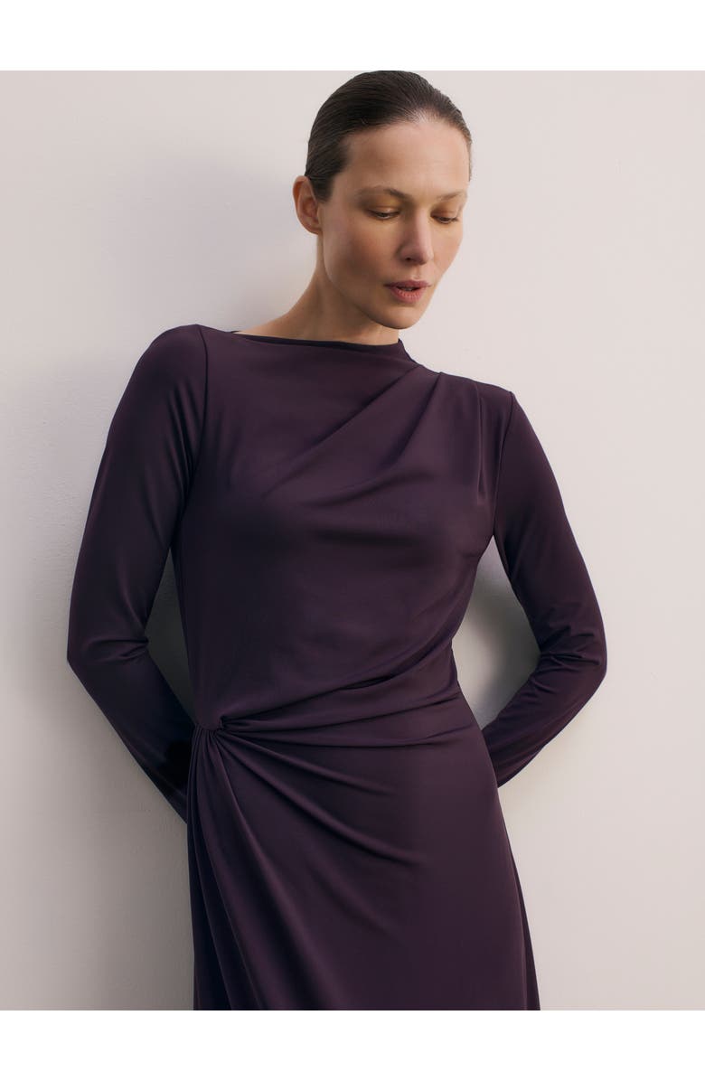 The Fold Rona Jersey Dress, Alternate, color, Purple