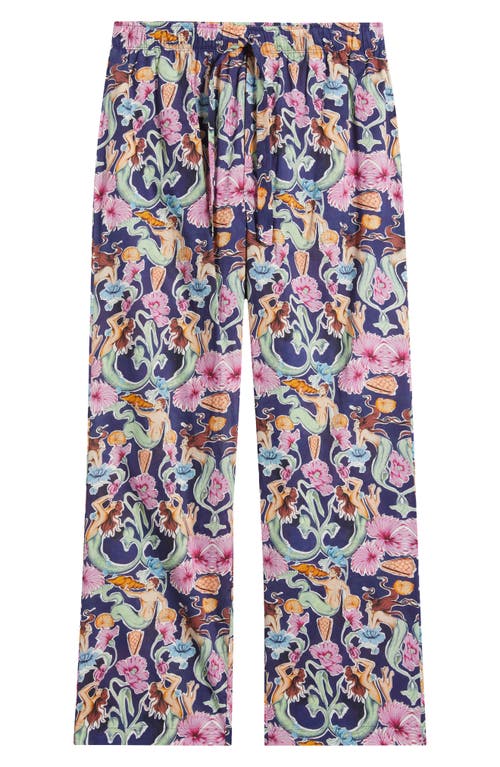 The Lazy Poet Drew Calypso Pajama Pants In Blue