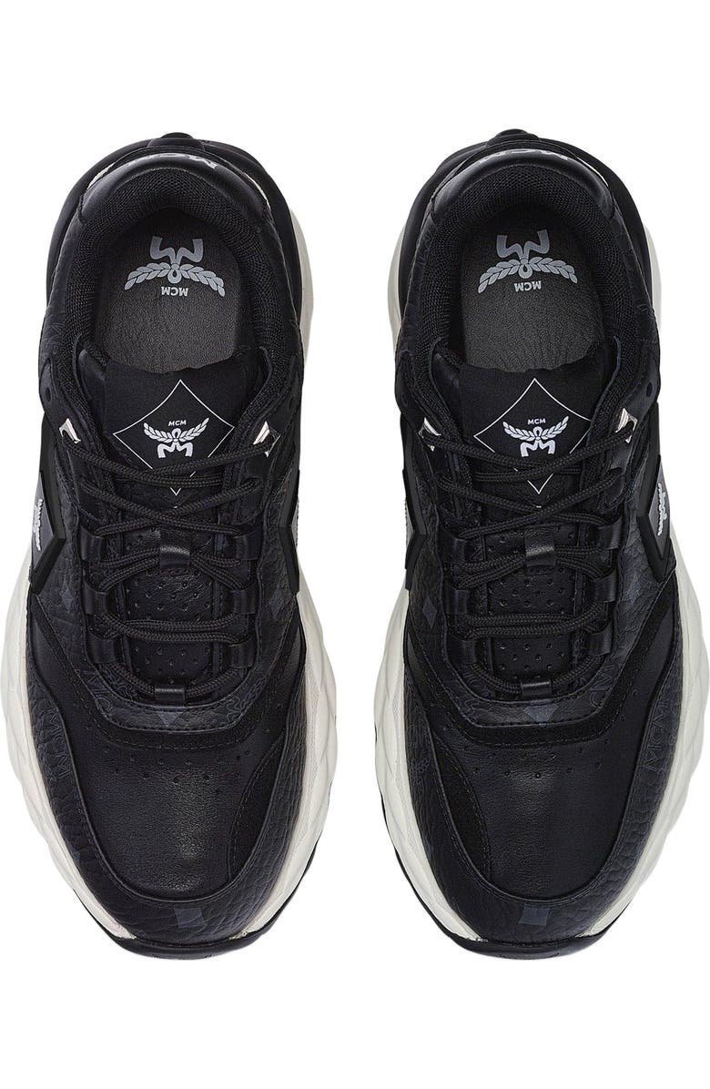 MCM Skywander Sneakers in Visetos, Alternate, color,