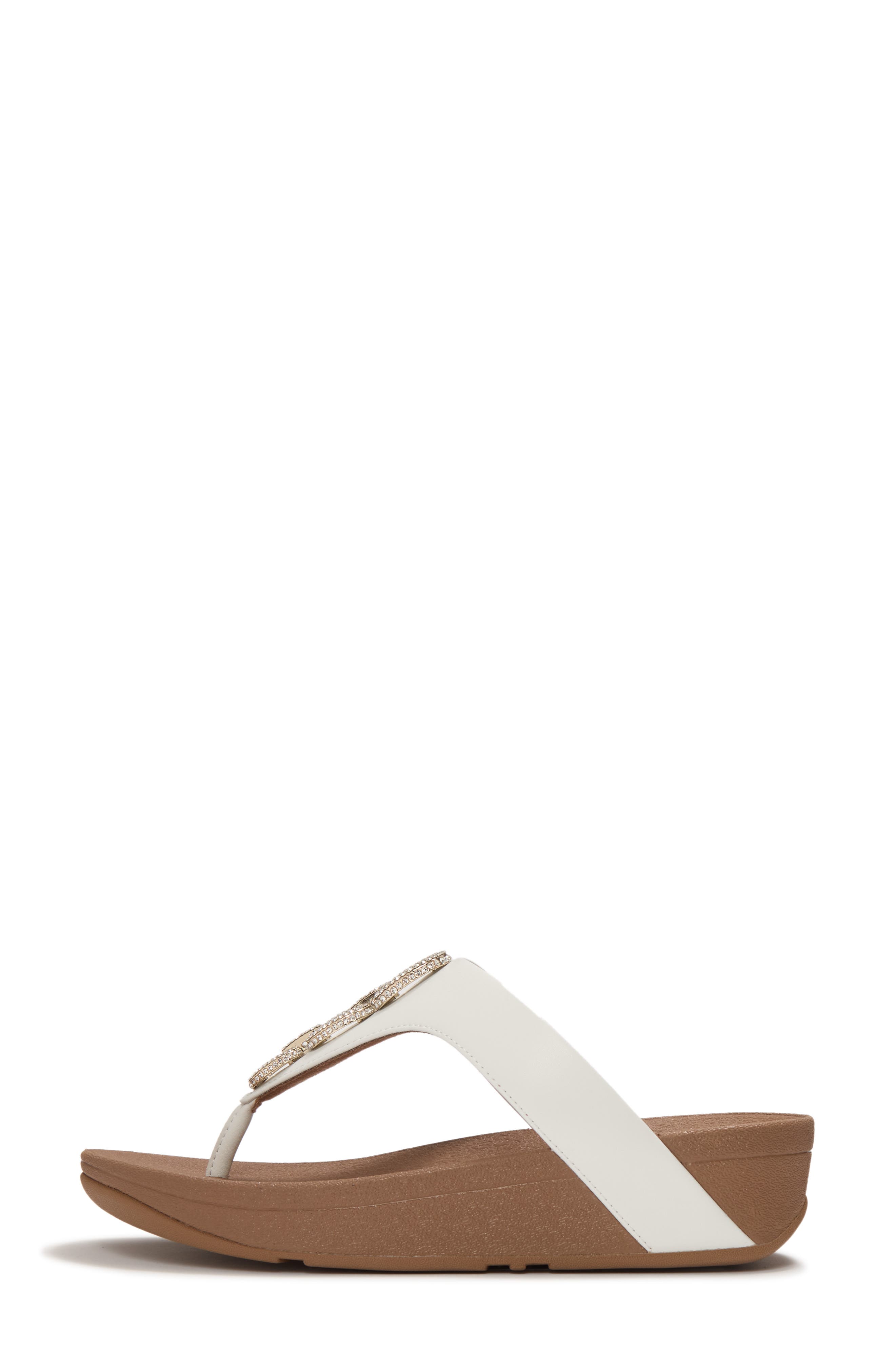 Flowrise Crystal Wedge Flip Flop, Alternate, color, URBAN WHITE