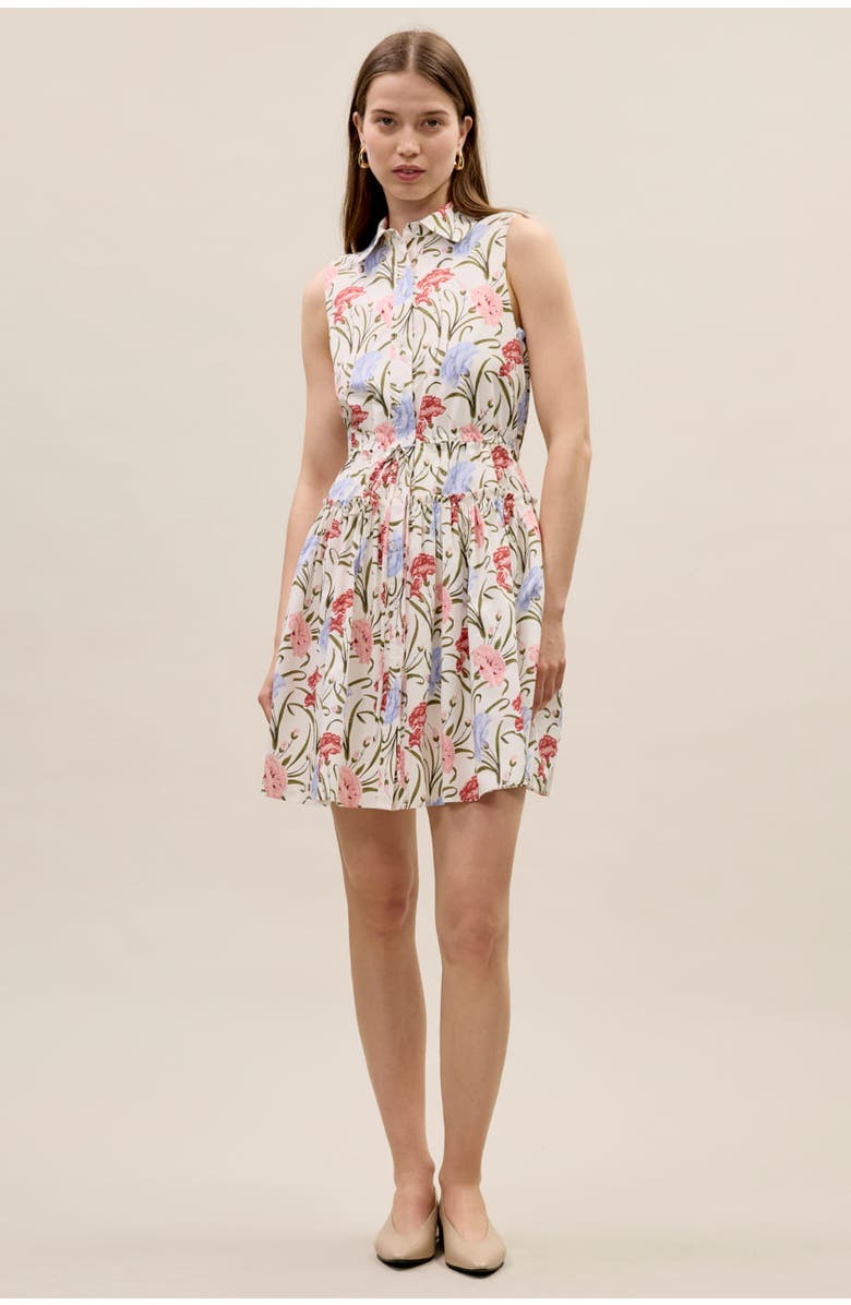 Rebecca Taylor Acosanti Floral Shirt Dress, Main, color, Ivory Multi