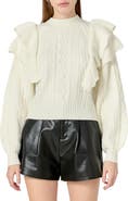 Endless Rose Ruffle Cable Stitch Sweater