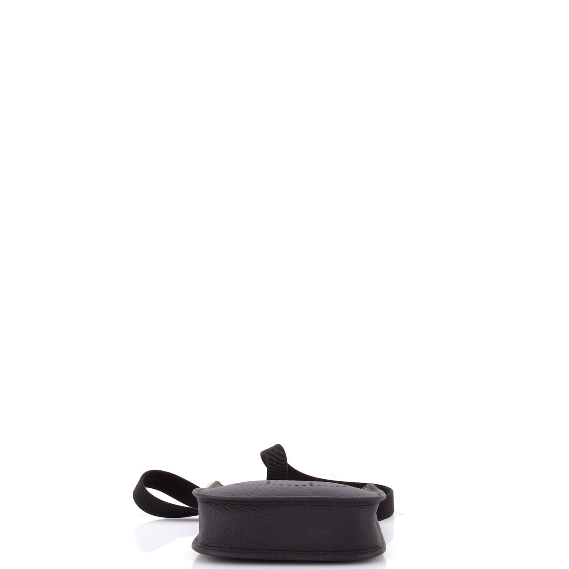 Pre-Owned Hermes Evelyne Bag Gen III Clemence TPM, Alternate, color, Noir