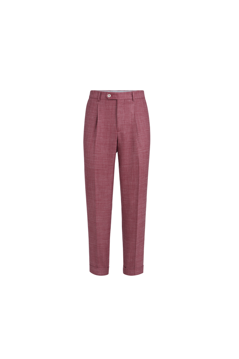 Hopsack trousers, Alternate, color, Coral