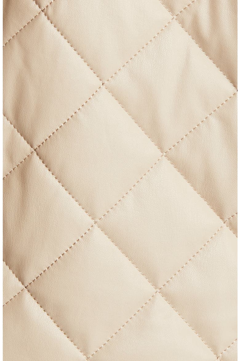 Hayle Quilted Faux Leather Puffer Jacket, Alternate, color, BEIGE