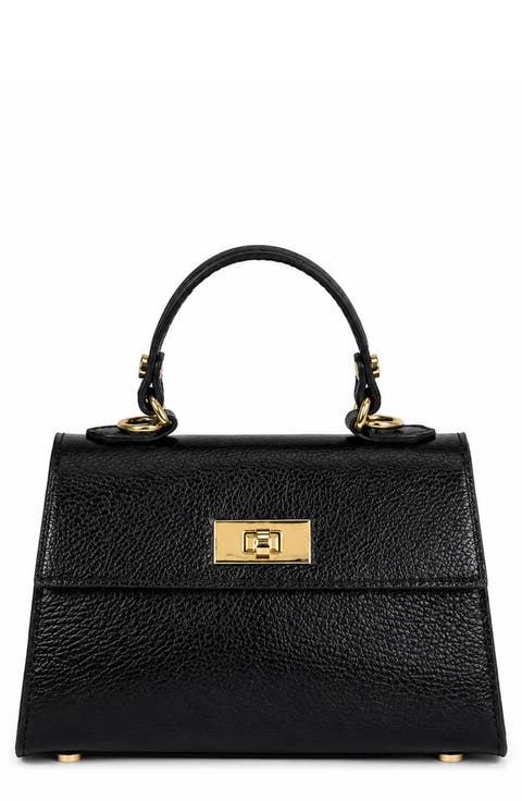 Isadora Leather Top Handle Bag