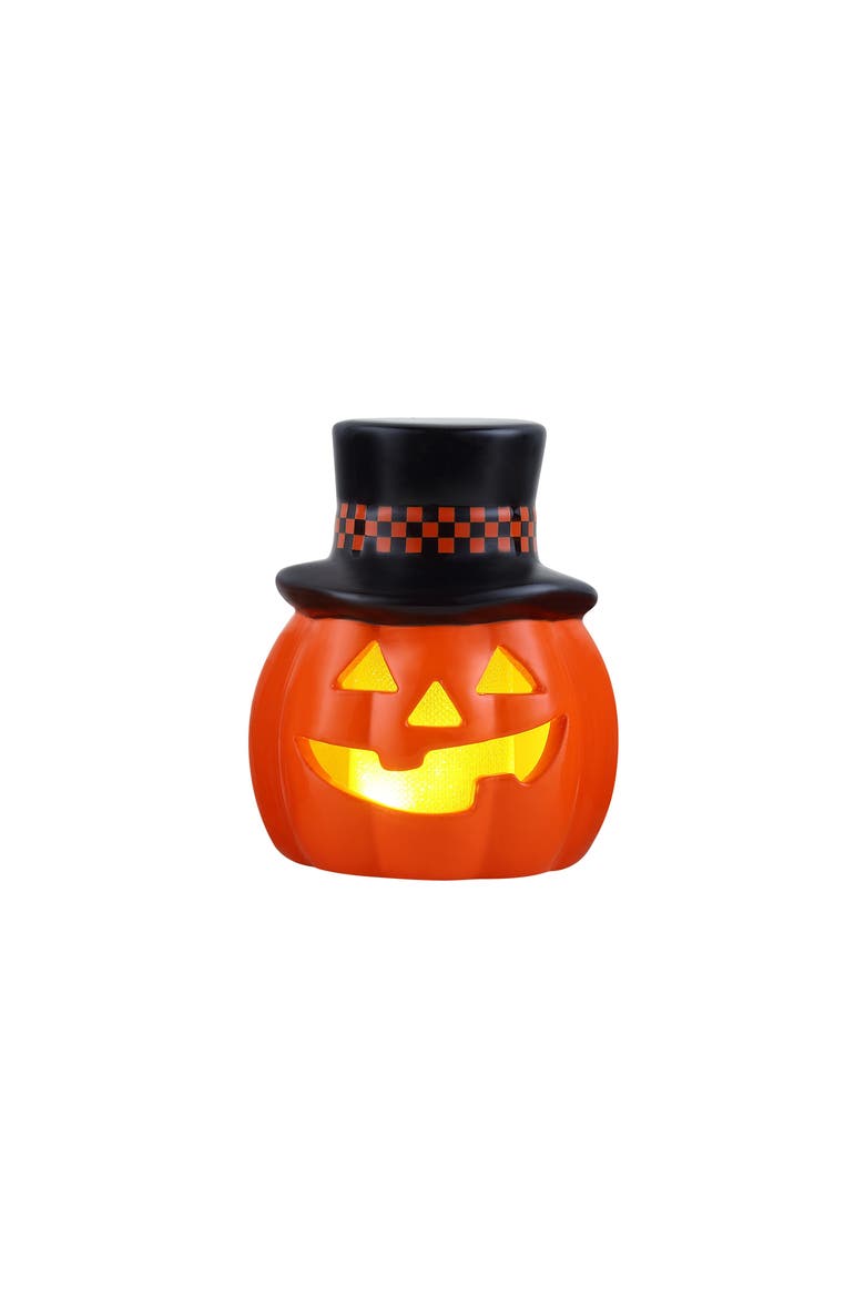 Set of 4 Mini Ceramic Jack-O-Lanterns, Alternate, color, Multicolor
