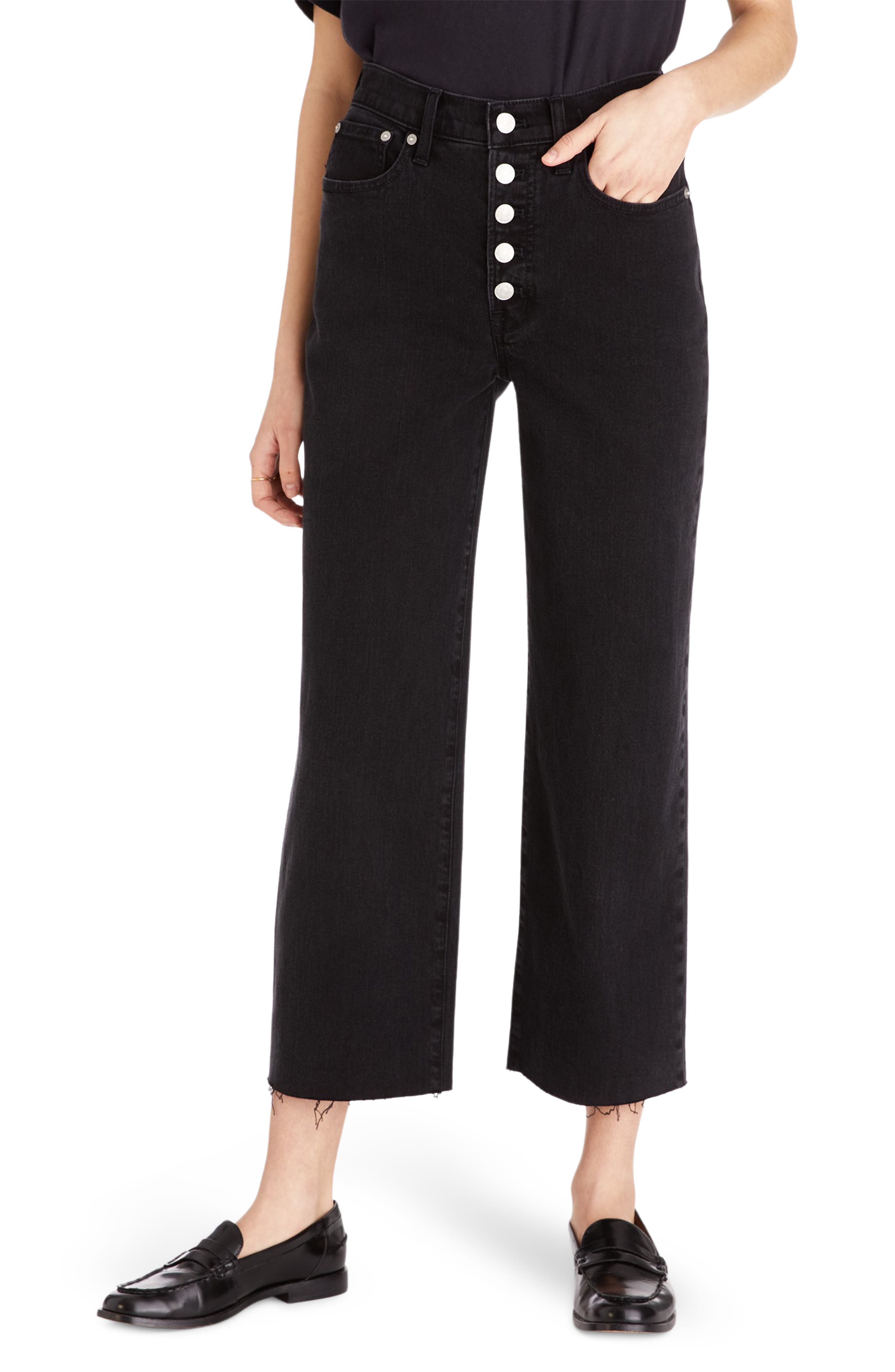 Madewell The Perfect Vintage Raw Hem Corset High Waist Straight Leg Jeans