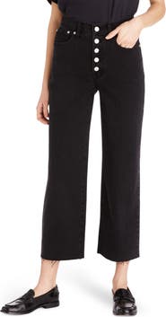 Madewell The Perfect Vintage Raw Hem Corset High Waist Straight Leg Jeans