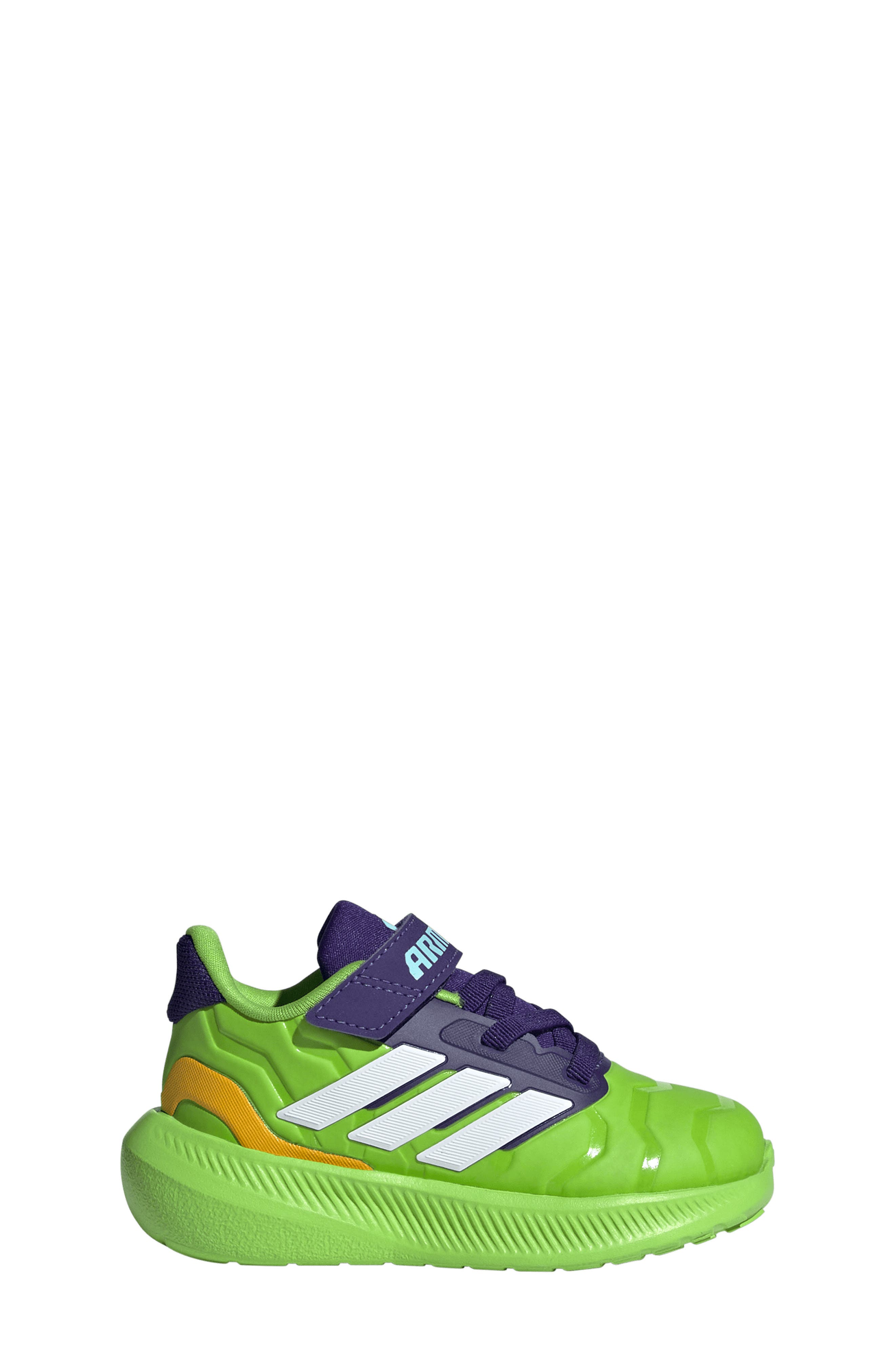 adidas x Marvel<sup>®</sup> Kids' Runfalcon 5 Iron Hulk Sneaker, Alternate, color, 