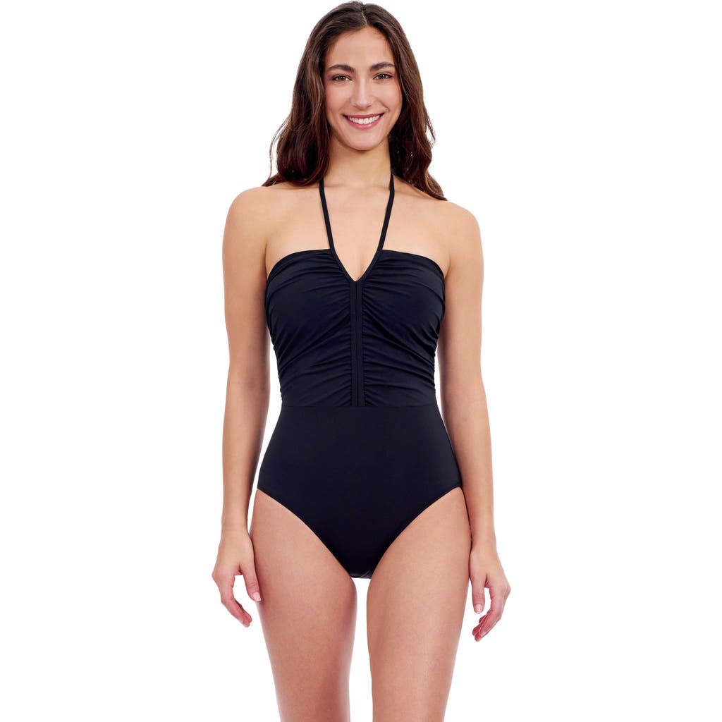 Profile By Gottex Halter Bandeau One Piece Swimsuit