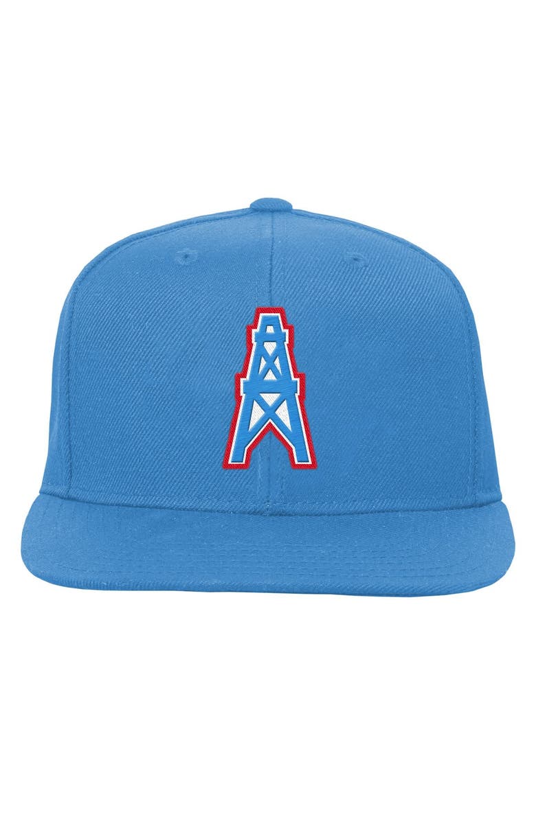 Mitchell & Ness Youth Mitchell & Ness Light Blue Houston Oilers Gridiron Classics Ground Snapback Hat, Alternate, color, Light Blue