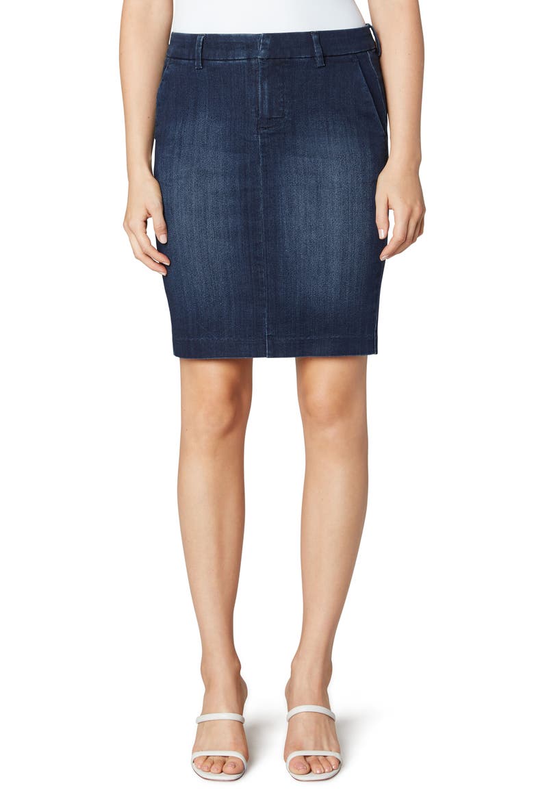 Denim Pencil Skirt, Main, color, GRANVILLE