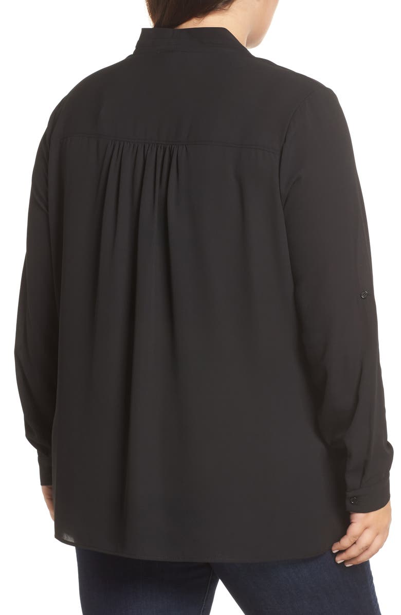 &.Layered Draped Wrap Top, Alternate, color, 