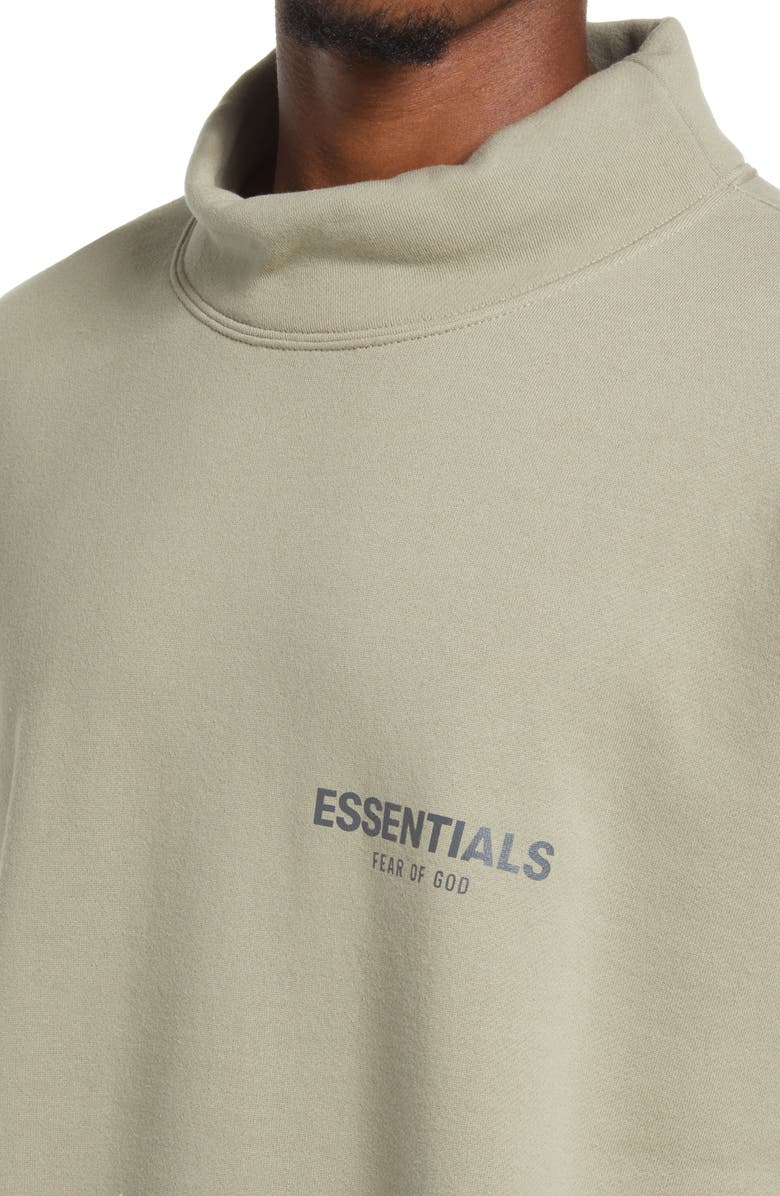 Fear of God Essentials Mock Neck Logo Sweatshirt, Alternate, color, 
