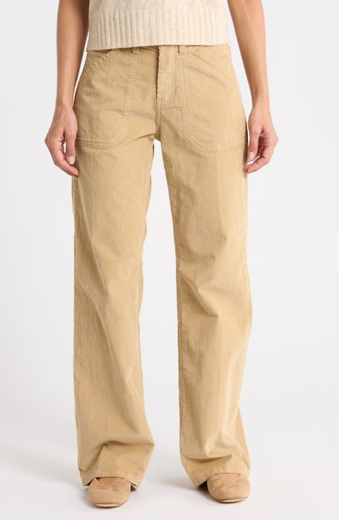Marcie High Waist Wide Leg Corduroy Pants