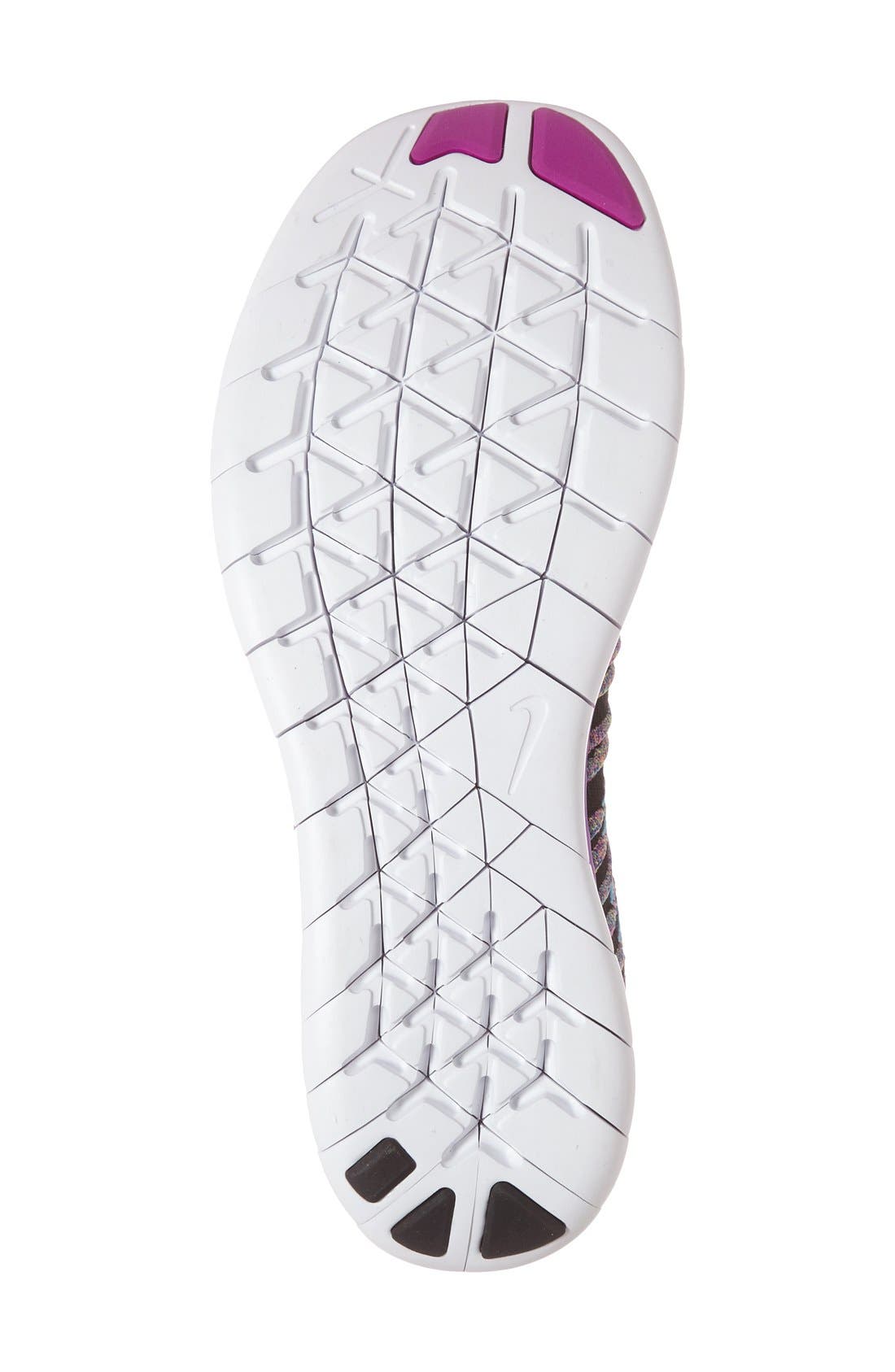 'Free Flyknit' Running Shoe, Alternate, color, VIOLET/ BLACK