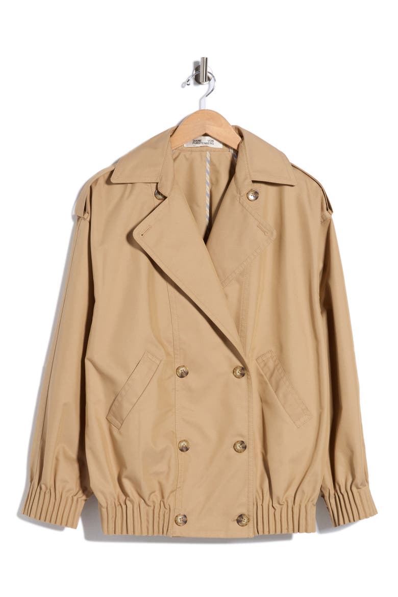 Stevie Double Breasted Coat, Alternate, color, KHAKI
