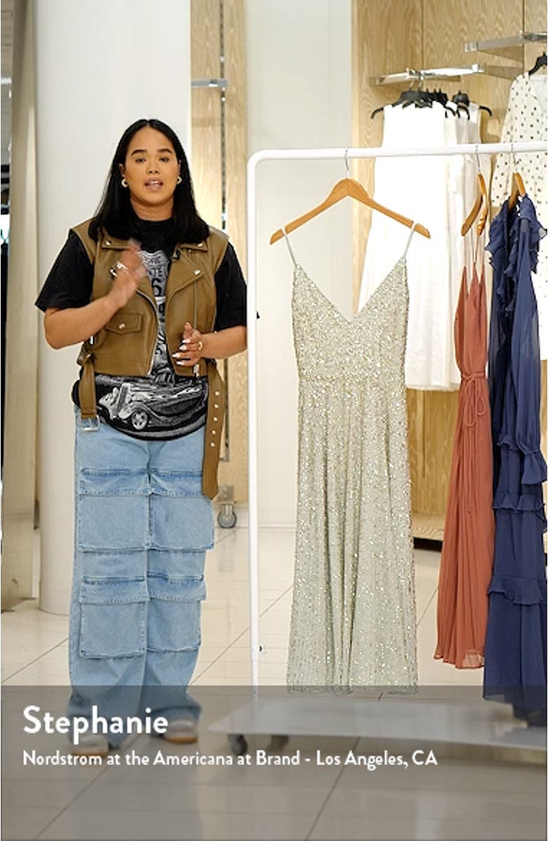 Embellished Open Back Midi Dress, sales video thumbnail
