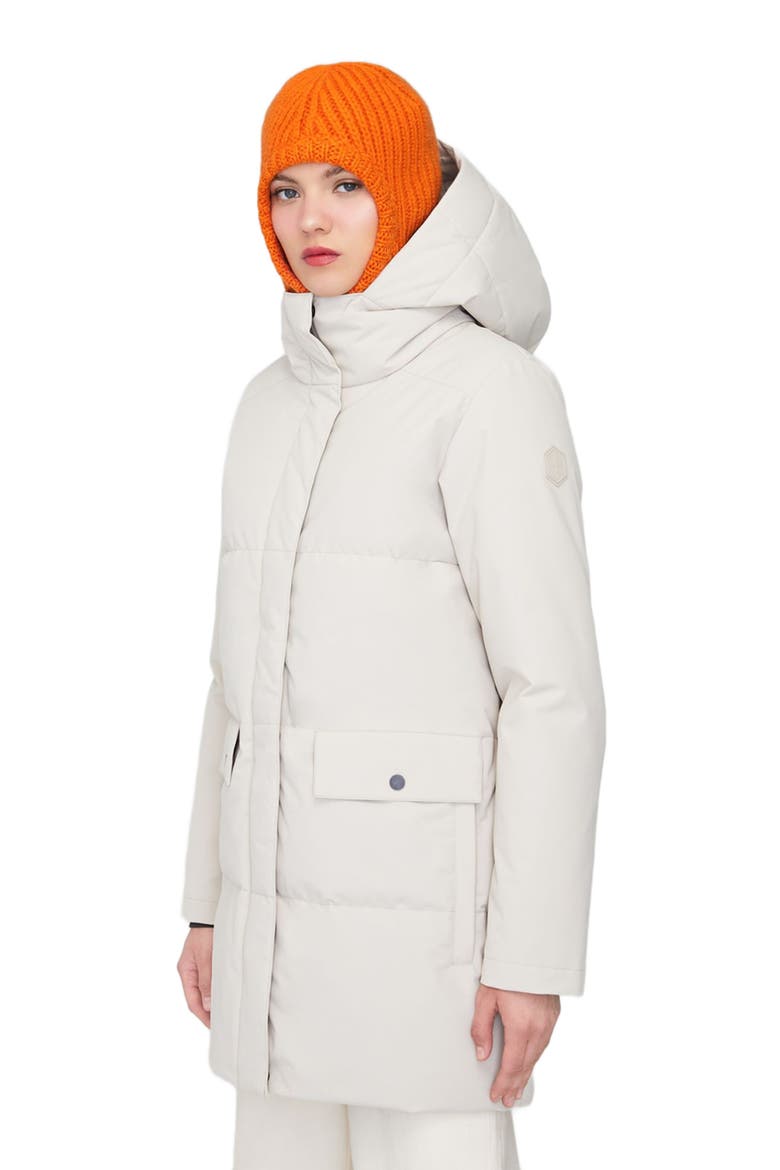 CHLOE | Hooded Down Winter Jacket, Alternate, color, Oatmeal
