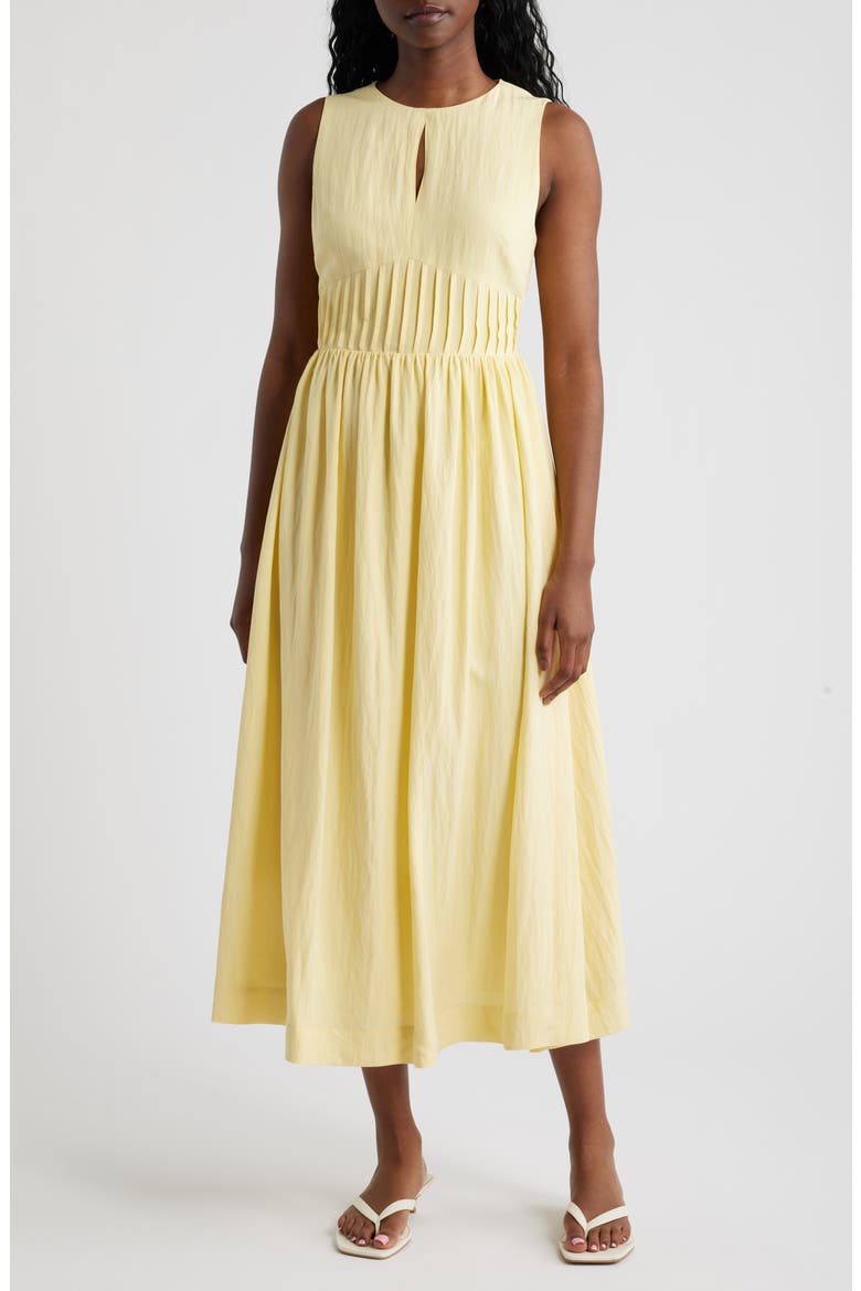 Sleeveless Keyhole Midi Dress, Main, color, YELLOW