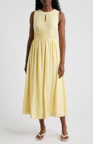 MOON RIVER Sleeveless Keyhole Midi Dress