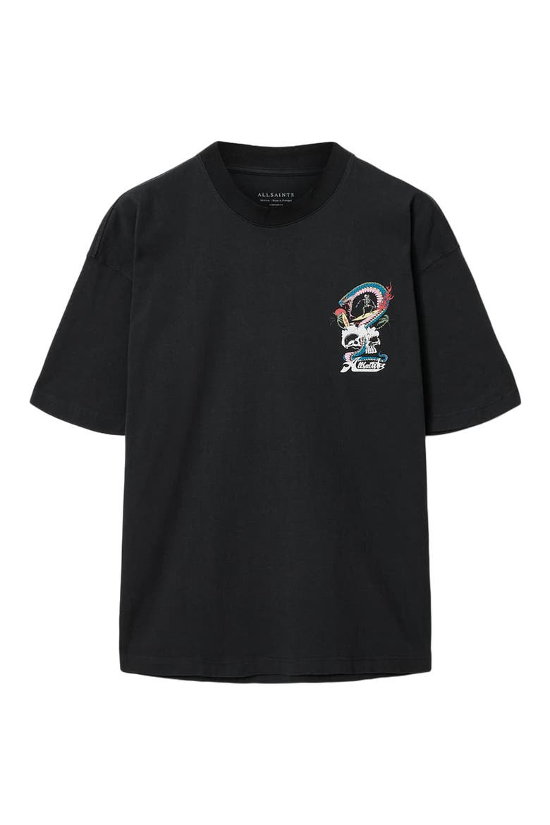 Snakepit Crewneck Graphic T-shirt, Alternate, color, WASHED BLACK
