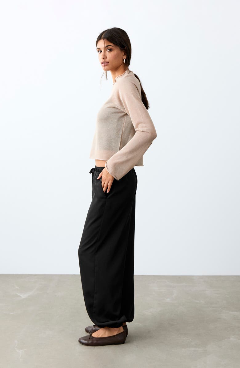 MANGO TEEN Satin Balloon Pants, Alternate, color, 