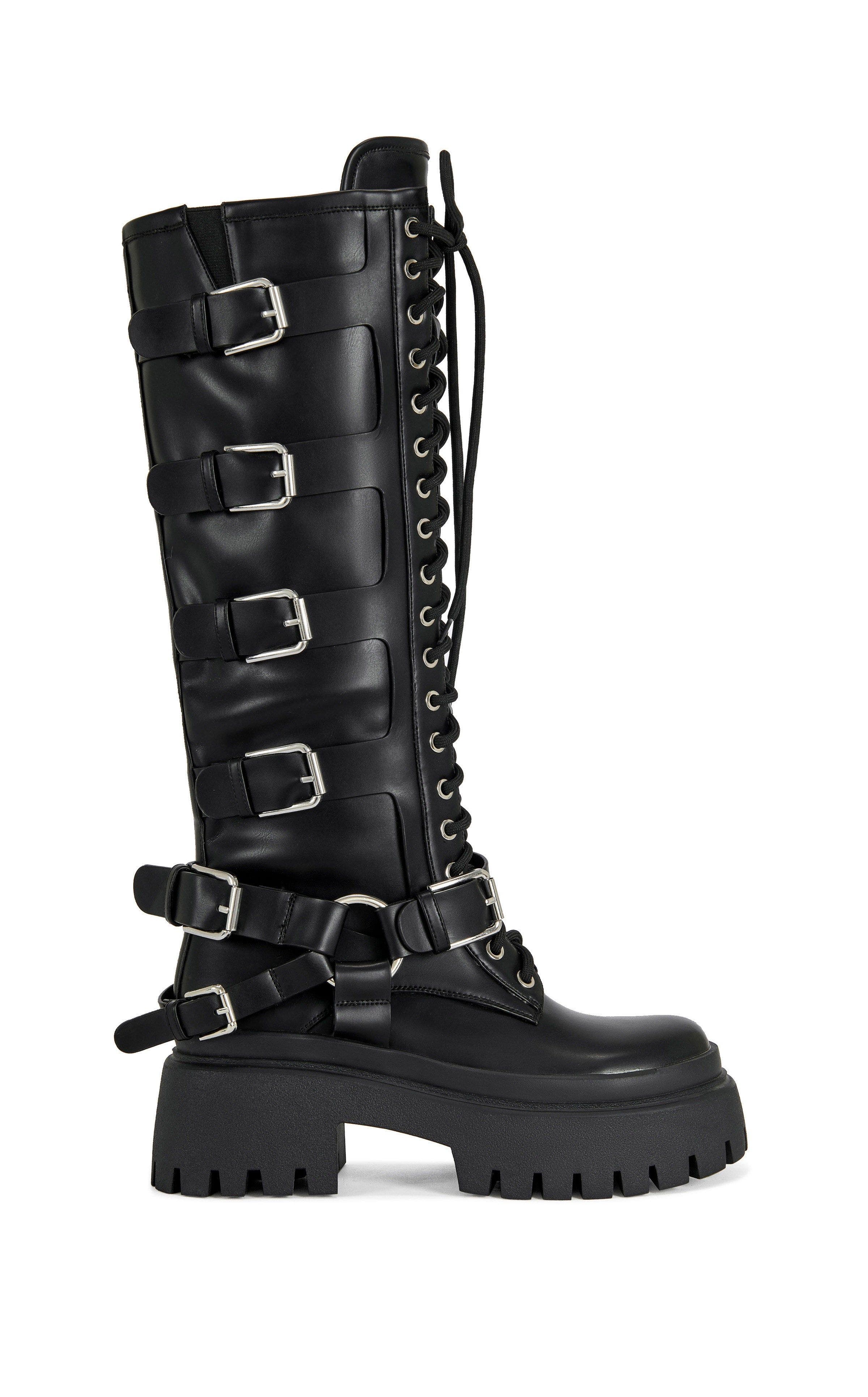 AZALEA WANG Saxen Flatform Boot, Main, color, Black