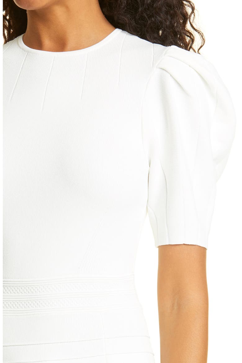 Velvey Puff Sleeve Dress, Alternate, color, IVORY
