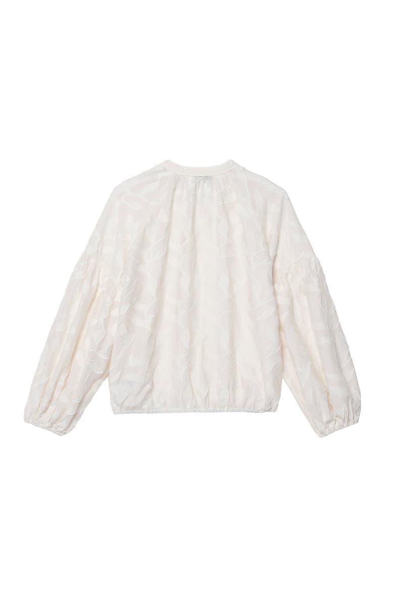 Floral Jacquard Blouse, Alternate, color, Cream