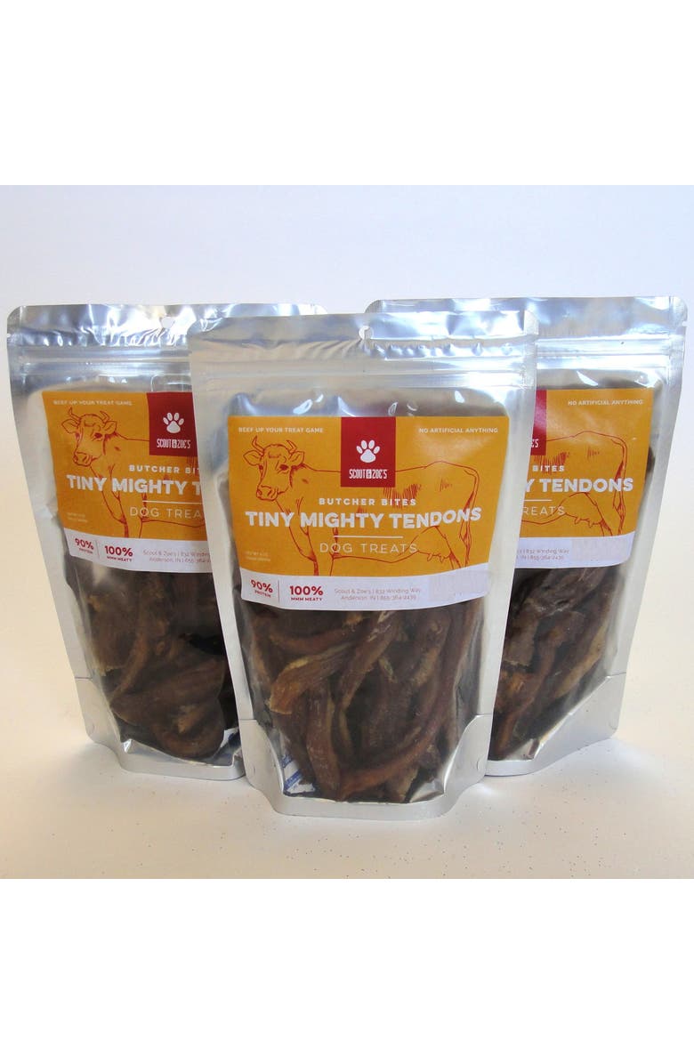 Scout & Zoe's Beef Tiny Mighty Tendons, 3 Packs, 2oz Bags, Dog Treats, Alternate, color, Multicolored