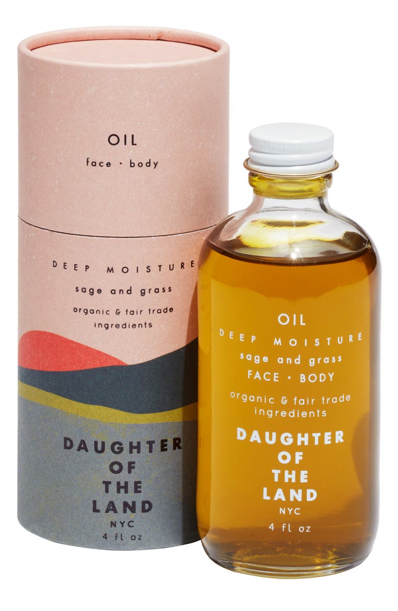 Daughter of the Land Deep Moisture Sage & Grass Face & Body Oil, Alternate, color,