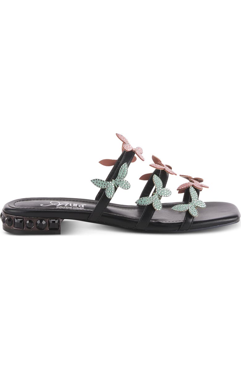AZURA BY SPRING STEP Liron Slide Sandal, Alternate, color, Black Multi